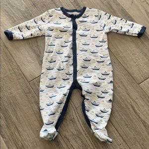 EUC Burts Bees Baby footie outfit, 3-6 months
